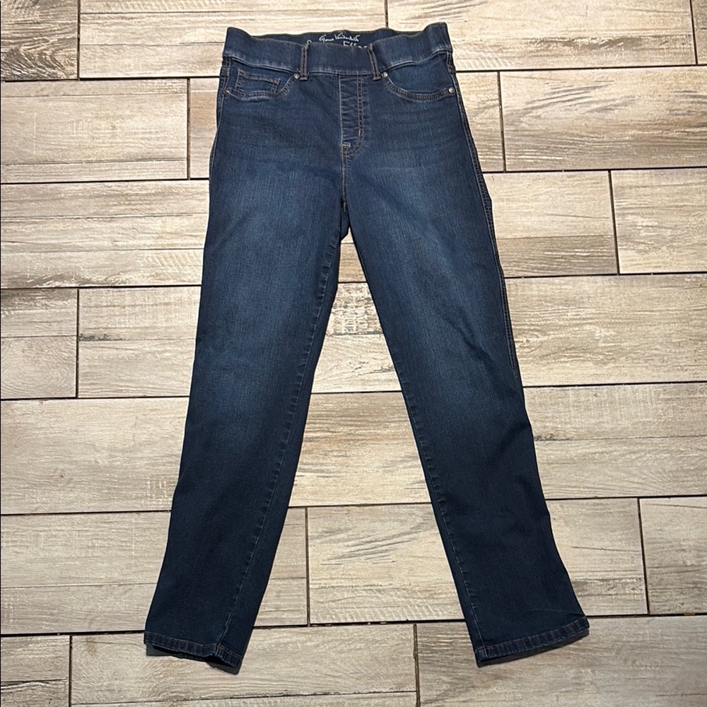 GLORIA VANDERBILT dark blue denim jeans size 8